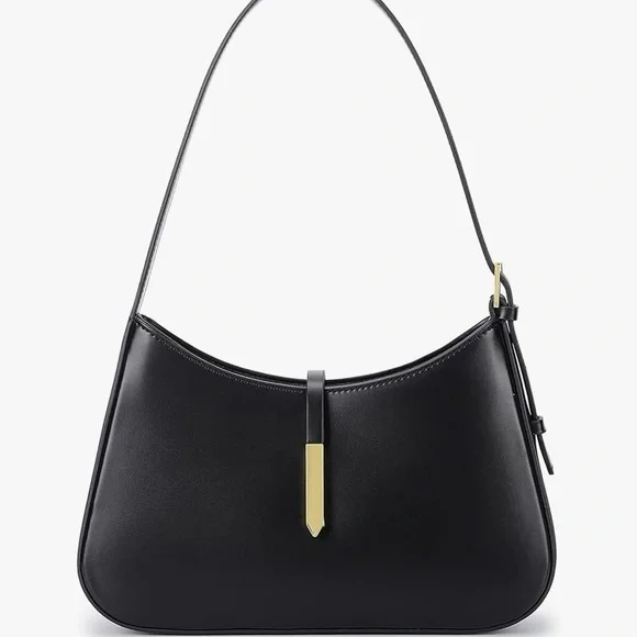 Melolila Crescent Shoulder Bag – Y2K Black Purse w/ Gold Hardware | $38 Retail - Picture 11 of 11